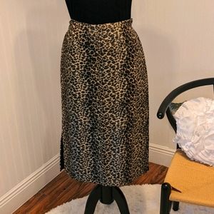 Vintage Betsey Johnson Faux Fur Leopard Skirt